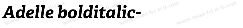 Adelle bolditalic字体转换